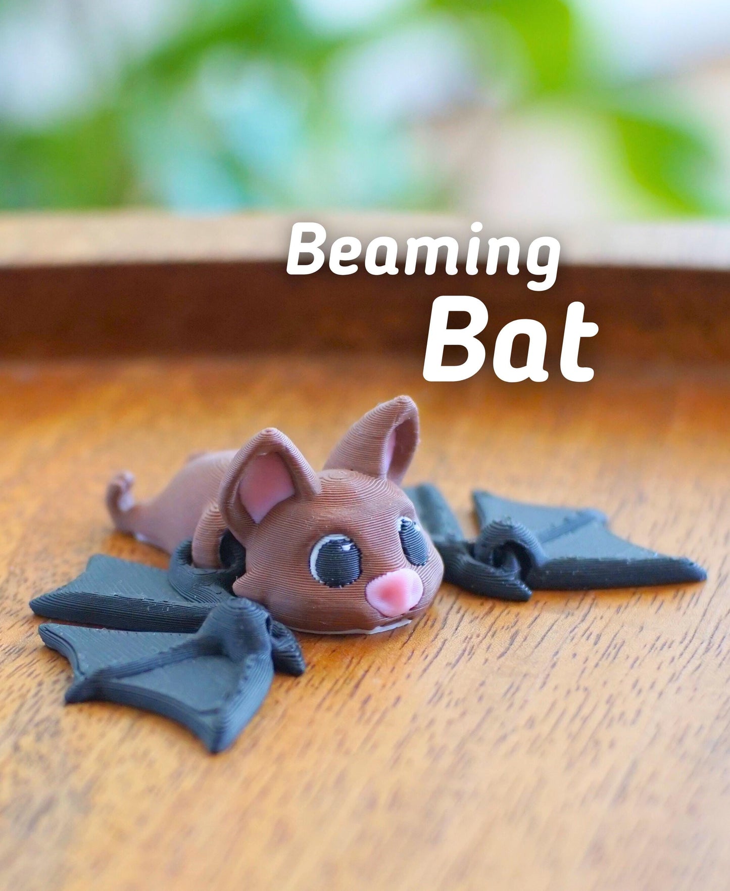 Articulated Bat Toy | Beaming Bat Fidget Figure | Halloween Desk Decor | Flexi Bat Gift for Kids & Adults | Bat Lover Gift | ForgeCore LUDO