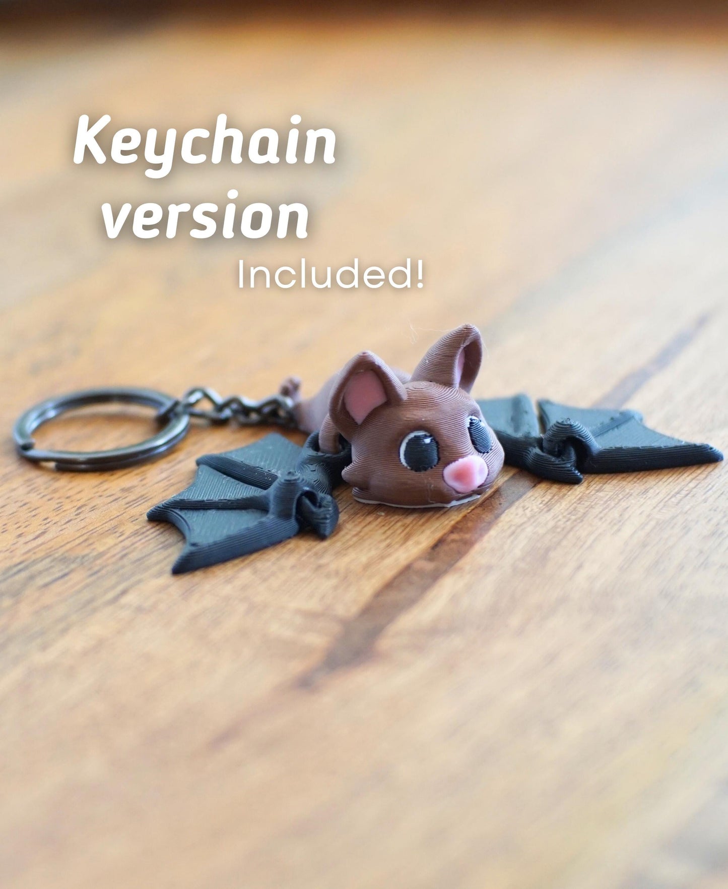 Articulated Bat Toy | Beaming Bat Fidget Figure | Halloween Desk Decor | Flexi Bat Gift for Kids & Adults | Bat Lover Gift | ForgeCore LUDO