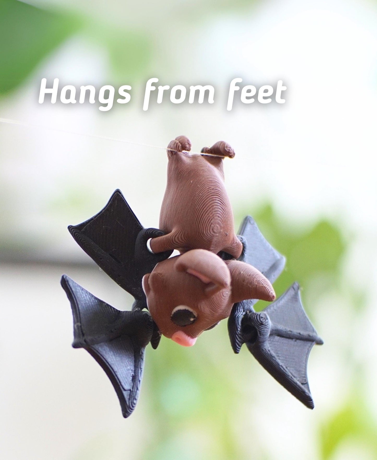 Articulated Bat Toy | Beaming Bat Fidget Figure | Halloween Desk Decor | Flexi Bat Gift for Kids & Adults | Bat Lover Gift | ForgeCore LUDO