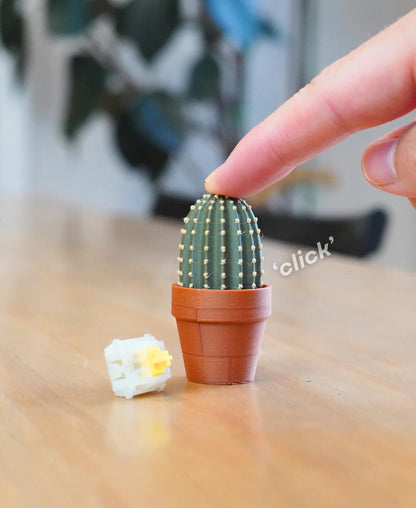 3D Printed Clicky Cacti Fidget Toy | Pocket Plant with Mechanical Switches | Stress Relief Desk Toy | Fun Succulent Fidget for Anxiety