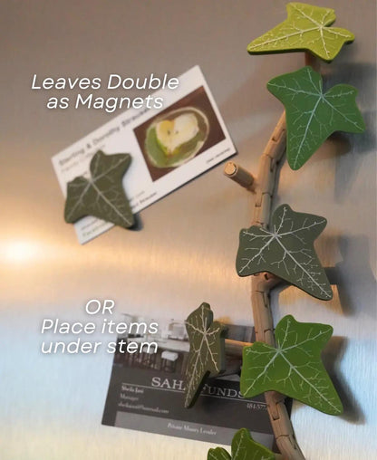 English Ivy Fridge Magnet - Articulating Plant Decor - Flexible Stem Magnetivy with Hinges - Kitchen Decor & Gift - Artificial Home Plant
