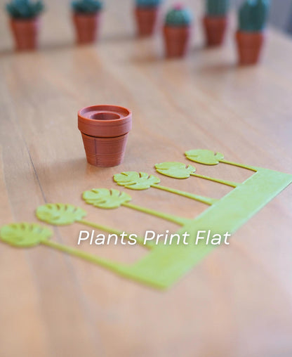 3D Printed Fidget Foliage Toy - Pocket Plant with Ratcheting Pot - Stress Relief Desk Toy - Succulent Fidget Spinner - Gift for Plant Lovers