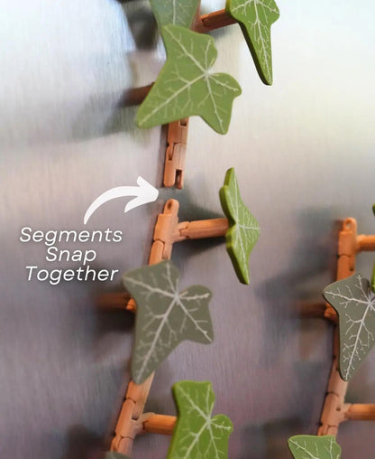 English Ivy Fridge Magnet - Articulating Plant Decor - Flexible Stem Magnetivy with Hinges - Kitchen Decor & Gift - Artificial Home Plant