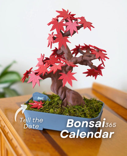 3D Printed Bonsai Tree Calendar - Japanese Maple Desk Decor - Perpetual Calendar for Office - Zen Gift, Unique Home Decor, ForgeCore