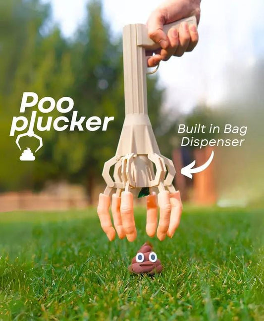 Poo Plucker Dog Poop Picker - Poop Scoop Tool with Bag Dispenser - Portable & Durable Dog Waste Cleaner - Pet Owner Essential - ForgeCore
