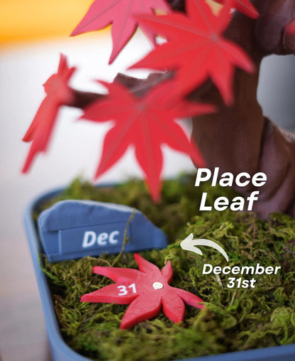 3D Printed Bonsai Tree Calendar - Japanese Maple Desk Decor - Perpetual Calendar for Office - Zen Gift, Unique Home Decor, ForgeCore