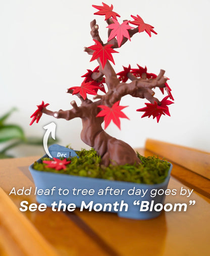3D Printed Bonsai Tree Calendar - Japanese Maple Desk Decor - Perpetual Calendar for Office - Zen Gift, Unique Home Decor, ForgeCore