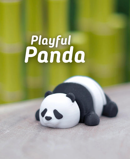 Articulated Panda Fidget Toy | Flexible Cute Flexi Panda | Print-in-Place Desk Decor | Articulating Animal Figure | Stress Toy | Ludo