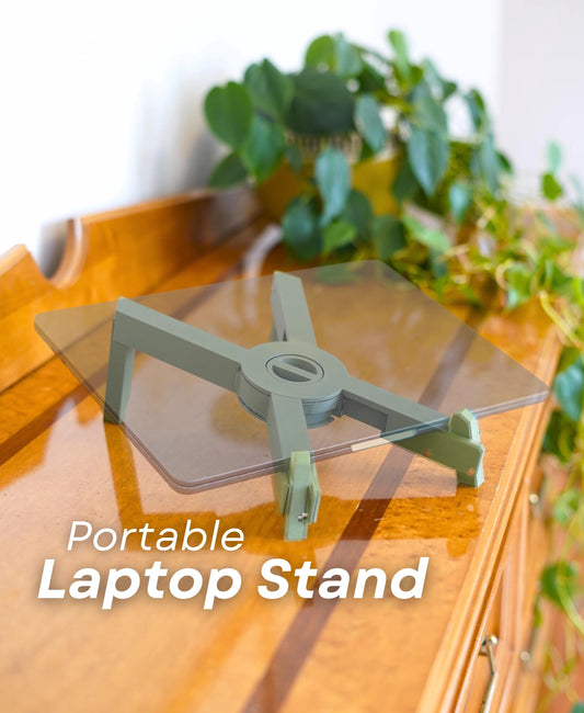 Portable Laptop Stand | Collapsible, Adjustable Design with Cable Management - Ergonomic Notebook Riser | ForgeCore | MacBook Stand