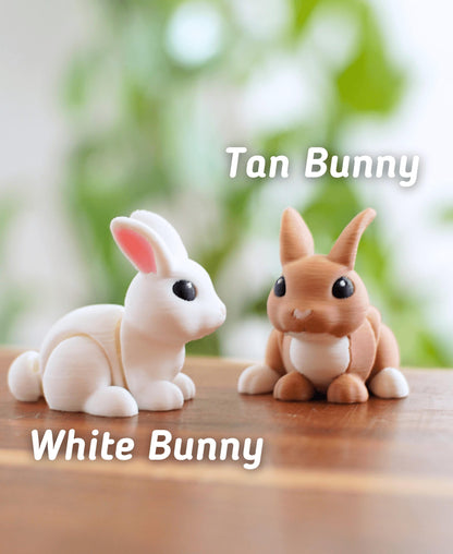 Articulated Bunny Toy | Flexy Fidget Rabbit | Poseable Easter Bunny Gift | Cute Desk Toy for Kids & Adults | Stress Relief | ForgeCore LUDO