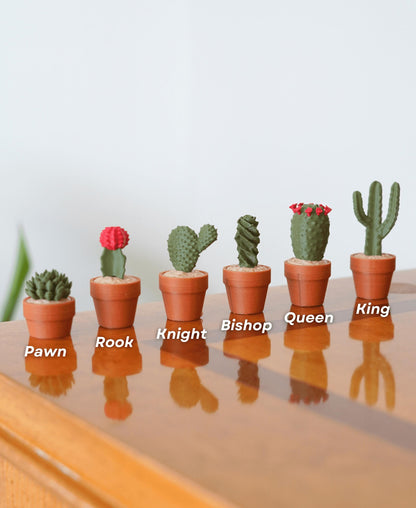 Cactus Chess Set | Roll-Up Portable Magnetic Chess for Travel | Unique Succulent Themed Gift for Plant Lovers & Board Game Fans | ForgeCore