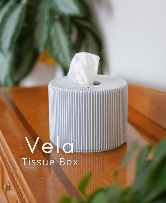 Vela Minimalist Tissue Holder | Modern Tissue Box Cover | Bathroom Decor, Office Accessory, Nordic Home Organizer | ForgeCore